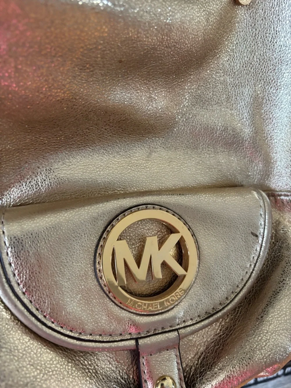 Michael Kors Metallic Gold Hobo Shoulder Bag